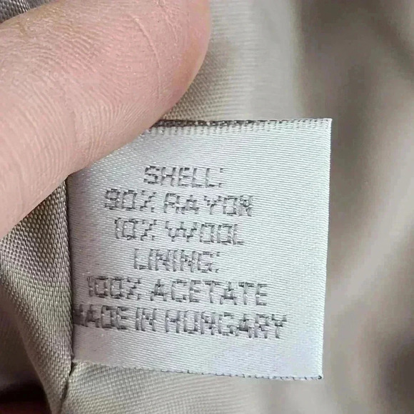 Express wool blend women's career blazer 7/8 Tan - Picture 7 of 8